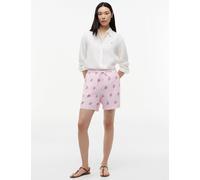 Tommy Hilfiger Linen Blend Striped High Waisted Shorts Pink Mix