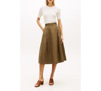 Tommy Hilfiger Linen Utility Midi Skirt Mediterranean Olive size 38 | Midi Skirts Outlet | Women | Green 38