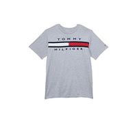 Tommy Hilfiger Little Boy's Flag T-Shirt Shirt, Grey Heather, 4