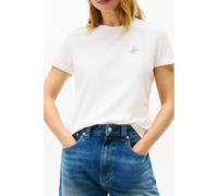 Tommy Hilfiger Women's TH Script REG C-NK SS TEE WW0WW47809 S/S T-Shirt, White (Ecru), M
