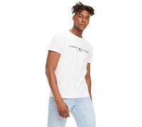 Tommy Hilfiger Men’s Short Sleeve Round Neck Core Tommy Logo T-Shirt, White (Snow White), 3XL