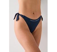 Tommy Hilfiger Logo Side Tie Bikini Bottoms, Navy, Size L, Women Navy