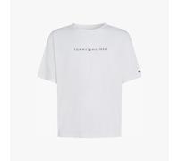 Tommy Hilfiger Men’s Short Sleeve Round Neck Logo T-Shirt, White (Th Optic White), M