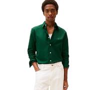 Tommy Hilfiger Long Sleeve Oxford Regular Fit, Men's Button Down Shirts, Also Available in Big and Tall, Ornamental Green/Ornamental Green Solid, XXL