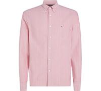 Tommy Hilfiger Long Sleeve Oxford Regular Fit, Men's Button Down Shirts, Also Available in Big and Tall, Medium Red/Multi, Large