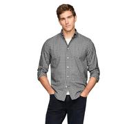 Tommy Hilfiger Long Sleeve Poplin Regular Fit, Men's Button Down Shirts, Also Available in Big and Tall, Desert Sky/Check, XXL