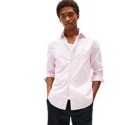 Tommy Hilfiger Long Sleeve Poplin Regular Fit, Men's Button Down Shirts, Also Available in Big and Tall, Pink Lily, Large