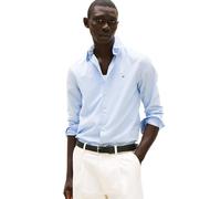 Tommy Hilfiger Long Sleeve Poplin Regular Fit, Men's Button Down Shirts, Also Available in Big and Tall, Cloudy Blue, Medium