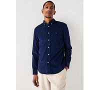 Tommy Hilfiger Long Sleeve Solid Corduroy Shirt, Navy, Size 2Xl, Men Navy