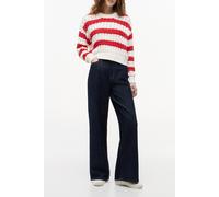 Tommy Hilfiger Loose Cable Sweater Amaryllis Red/stripe size M | Sweaters Outlet | Women | Red M