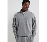 Tommy Hilfiger Loungewear Original Quarter Zip Sweat, Grey, Size Xl, Men Grey