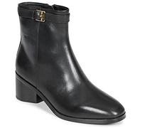 Tommy Hilfiger Women's Mid Heel Buckle Leather Riding Ankle Boots, Black (Black), 6.5