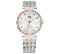 Tommy Hilfiger Lynn 1781863 Women's Watch - 32mm Silver Dial Rose Gold Case & Silver Mesh Bracelet