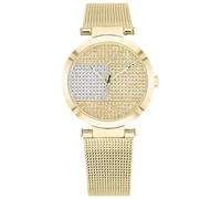 Tommy Hilfiger Lynn 1781867 Women's Watch - 32mm Gold-Tone Case with Crystal-Set Dial and Mesh Bracelet