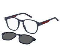 Tommy Hilfiger Man TH 2085/CS FLL/M9 Optical frames Bio polyamide Blue opaque Grey Squared Polarized Clip-on