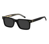 Tommy Hilfiger Man TH 85/S 2M2/IR Sunglasses Acetate Black Grey Squared Normal