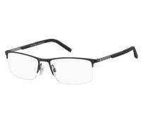 Tommy Hilfiger Half Rimless Mens Black Grey Glasses Metal - One Size
