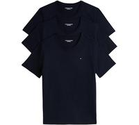 Pack of 3 Essential Signature Cotton T-Shirts with Crew Neck Black