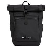 Tommy Hilfiger Men Backpack Monotype Rolltop Hand Luggage, Multicolor (Black), One Size