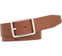 Tommy Hilfiger Men Belt Jeans Buckle 3.5 Leather, Brown (Tan), 90 cm