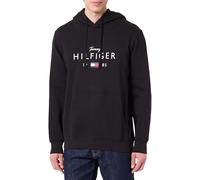 Tommy Hilfiger Men BRAND LOVE BIG HILFIGER HOODIE MW0MW41427 Pullover Hoodie, BLACK, XXL