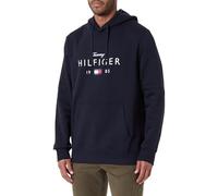 Tommy Hilfiger Men BRAND LOVE BIG HILFIGER HOODIE MW0MW41427 Pullover Hoodie, BLUE, L