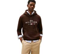 Tommy Hilfiger Men BRAND LOVE BIG HILFIGER HOODIE MW0MW41427 Pullover Hoodie, BROWN, S