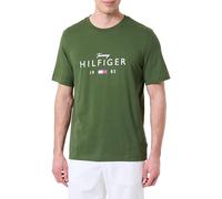 Tommy Hilfiger Men Brand Love Big Hilfiger TEE MW0MW41455 S/S T-Shirt, Green, M