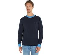 Tommy Hilfiger Men Chain Ridge Structure C Neck Pullovers, Blue, M