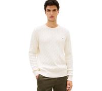 Tommy Hilfiger Men Classic Cotton Cable Crew Neck MW0MW33132 Pullover Sweater, Yellow, L