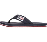 Tommy Hilfiger Men Comfort Patch Beach Sandal FM0FM05900 Flip Flops, BLUE, 10