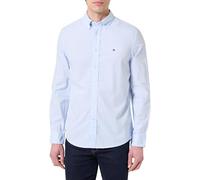 Tommy Hilfiger Men CORE Hairline POPLIN RF Shirt MW0MW41399 L/S Shirt, Blue, XL