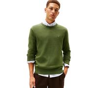 Tommy Hilfiger Men Essential SSNL Cotton Crew Neck MW0MW39999 Pullover Sweater, Green, S