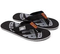 Tommy Hilfiger Men Essential TH Beach Sandal Flip-Flops Pool Slides, Black (Black), 48 EU