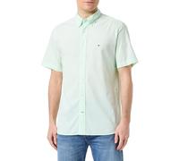 Tommy Hilfiger Men Flex Gingham Rf Shirt S/S Casual Shirts, Green, XS