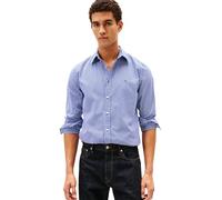 Tommy Hilfiger Men Flex POPLIN Big Gingham RF Shirt MW0MW41713 L/S Shirt, Blue, XL