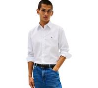 Tommy Hilfiger Men Flex POPLIN Fake Solid RF Shirt MW0MW41711 L/S Shirt, Blue, S