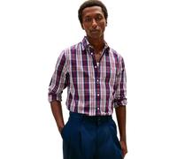 Tommy Hilfiger Men Flex POPLIN Medium Check Shirt MW0MW41712 L/S Shirt, Blue, XXL