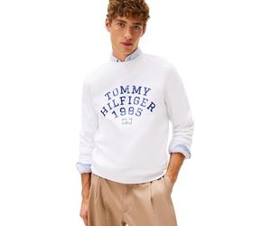 Tommy Hilfiger Men HILFIGER ARCH SWEATSHIRT MW0MW41426 Pullover Sweatshirt, WHITE, L