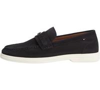 Tommy Hilfiger Men Light Suede Flag Hardware Loafer FM0FM05897 Loafers, Blue, 11