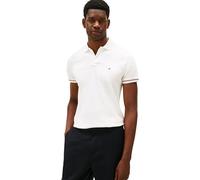 Tommy Hilfiger Men Liquid Cotton RWB Cuff Slim Polo MW0MW41612 S/S Polo, White, M