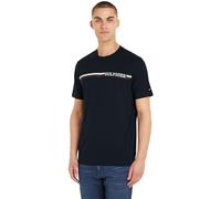 Tommy Hilfiger Men Monotype Chest Stripe Tee S/S T-Shirts, Blue, S