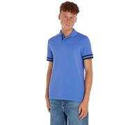 Tommy Hilfiger Men Monotype Cuff Slim Fit Polo S/S Polos, Blue, XS