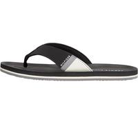 Tommy Hilfiger Men Padded Hilfiger Beach Sandal FM0FM06011 Flip Flops, BLACK (Black), 9