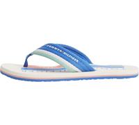 Tommy Hilfiger Men Patch Print Hifiger Beach Sandal FM0FM05903 Flip Flops, BLUE, 6.5