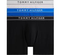 Tommy Hilfiger Men’s 3 Pack Boxer Briefs in Stretch Cotton, Multicolor (Blk/Time Cobalt/Lght Cast), S