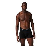 Tommy Hilfiger Men’s 3 Pack Boxer Briefs with Logo Waistband, Black (Black/Black/Black), M