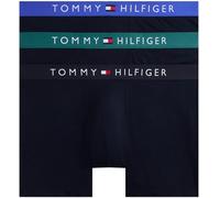 Tommy Hilfiger Men’s 3 Pack Boxer Briefs with Logo Waistband, Multicolor (D Sky/Fmy Ocn/Nob Blu), L
