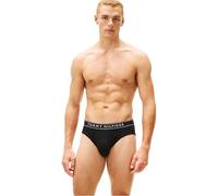 Tommy Hilfiger Men’s 3 Pack Hipster Briefs with Logo Waistband, Multicolor (Blk/Drk Ash/Wht), S