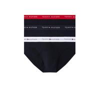 Tommy Hilfiger Men’s 3 Pack Hipster Briefs with Logo Waistband, Multicolor (Des Sky/Primary Red/White), L